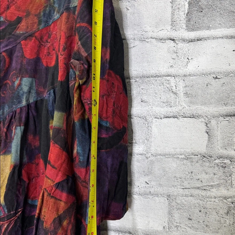 Fabulous 100% Linen Floral Maxi Dress - Picture 3 of 11